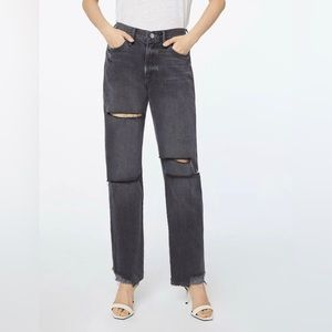 Frame Denim Women's Straight Leg Jeans - Black